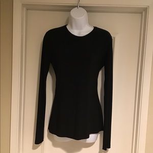 Norma Kamali Kamalikulture black long sleeve crew top